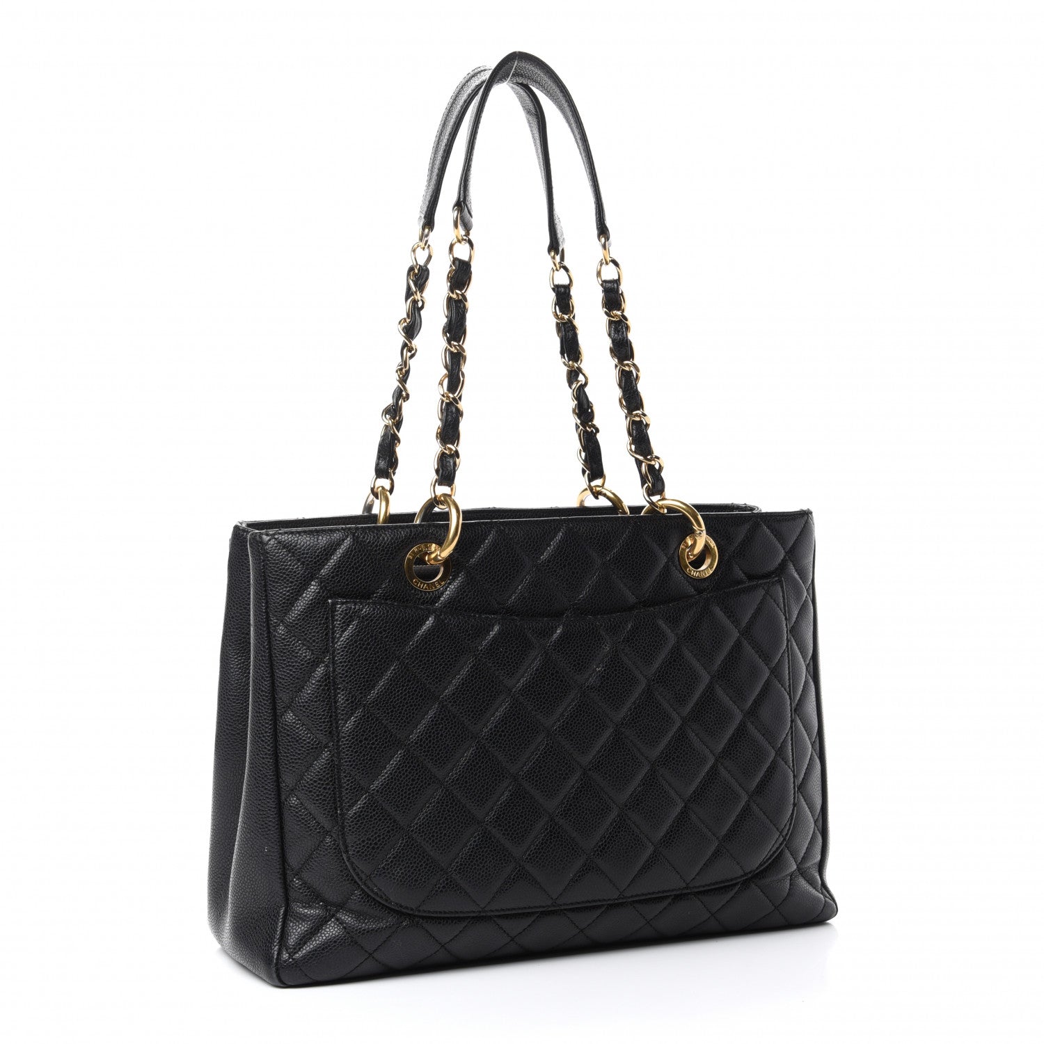 Chanel Caviar Quilted Grand Shopping Tote GST Black 3 of 10