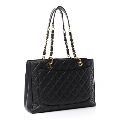 Chanel Caviar Quilted Grand Shopping Tote GST Black 3 of 10