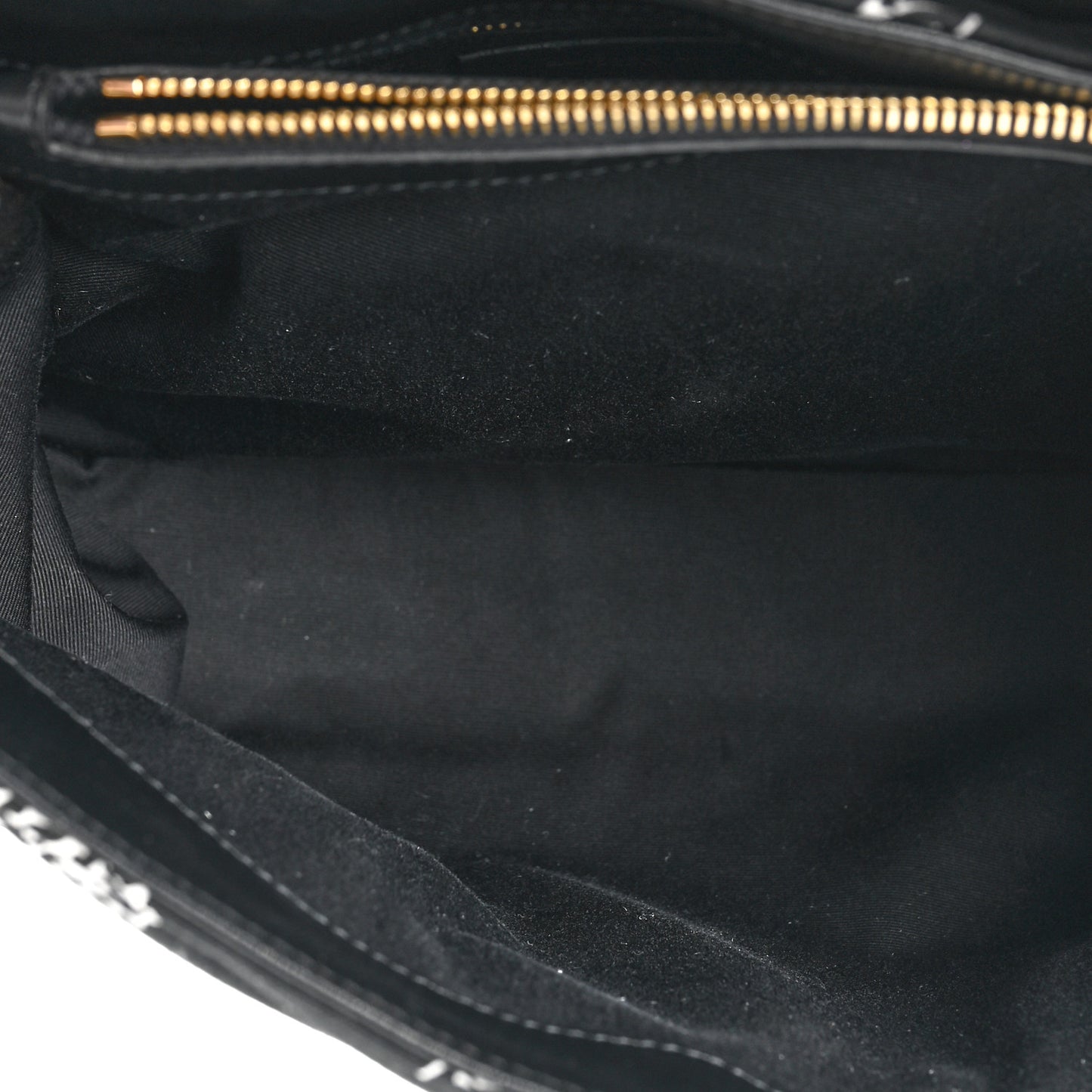 Canvas Bandana Medium Loulou Chain Satchel Black White