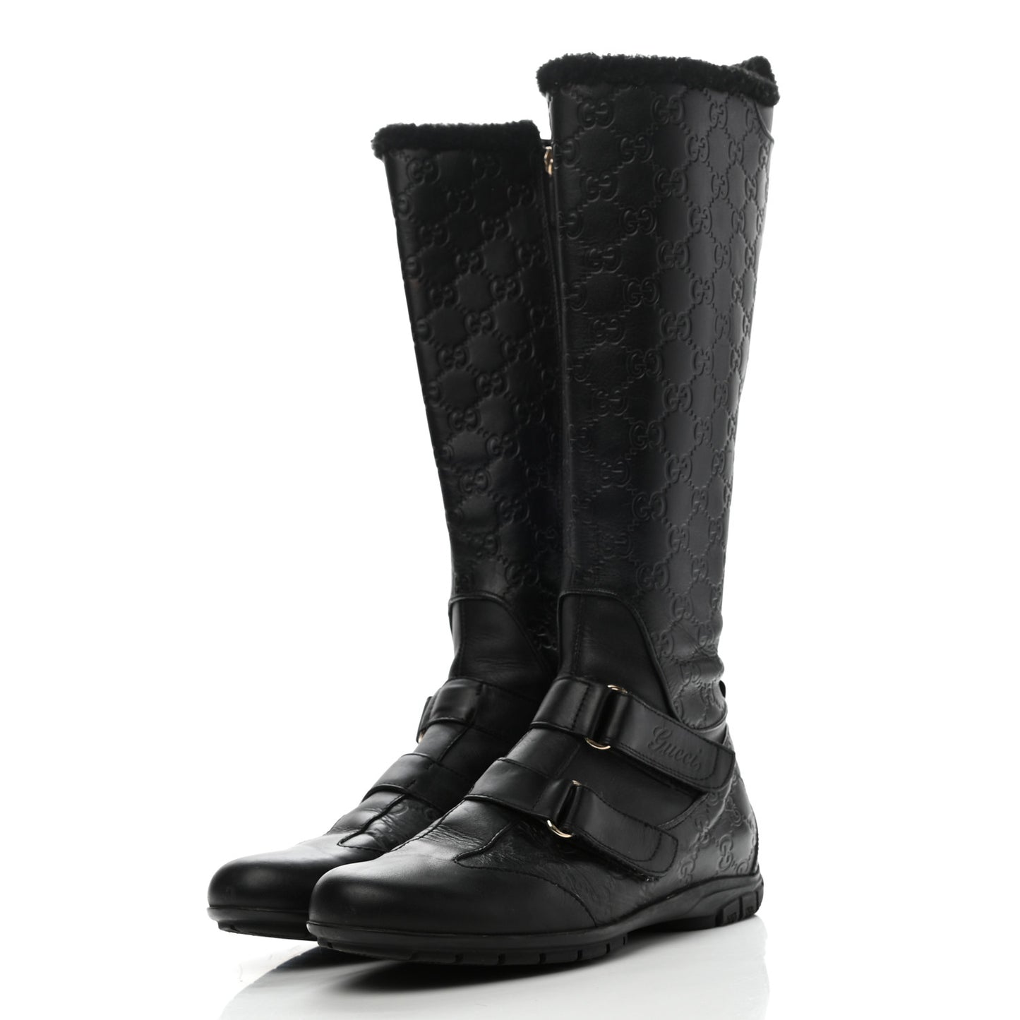 Guccissima Signature High Boots 37 Black