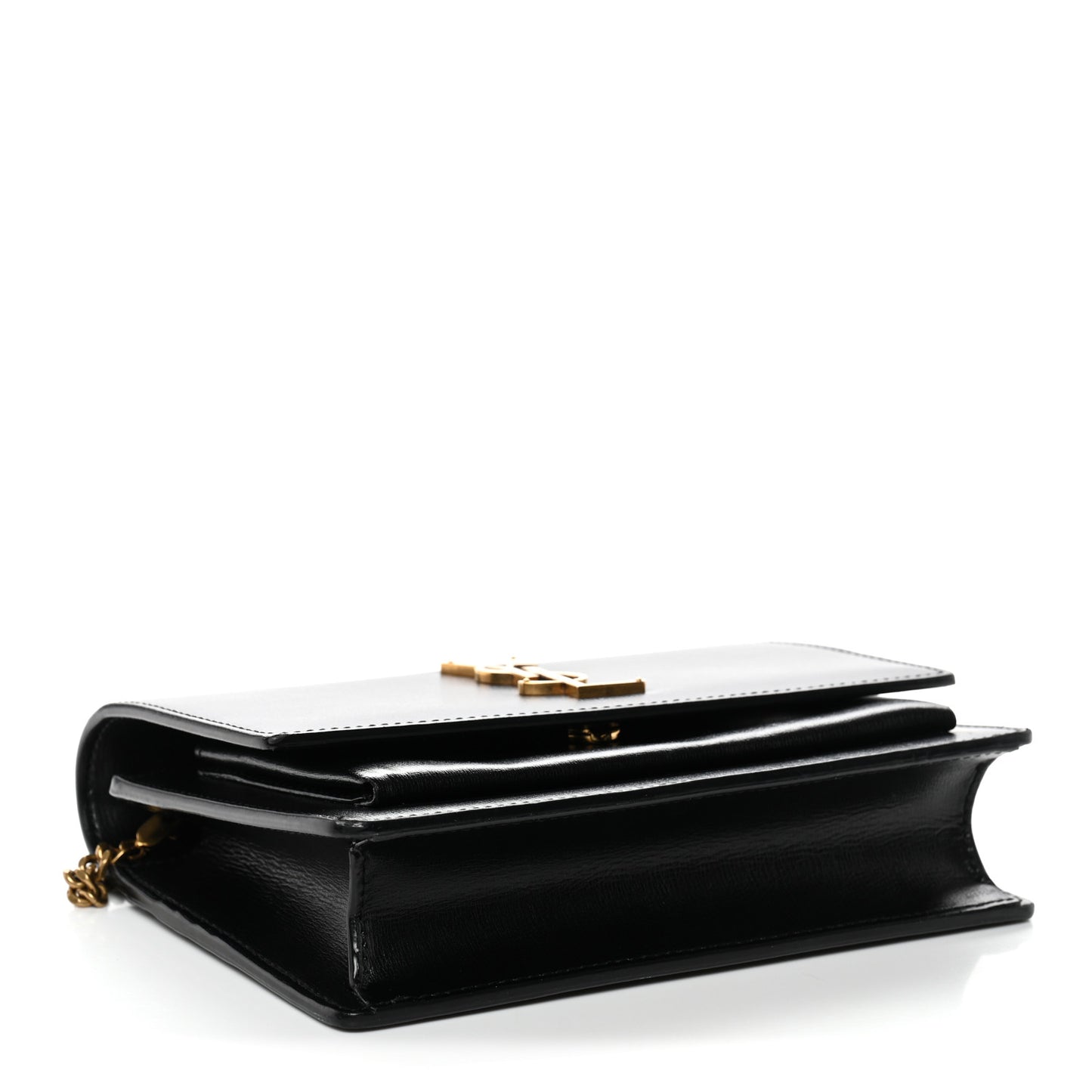 Calfskin Monogram Sunset Chain Wallet Black