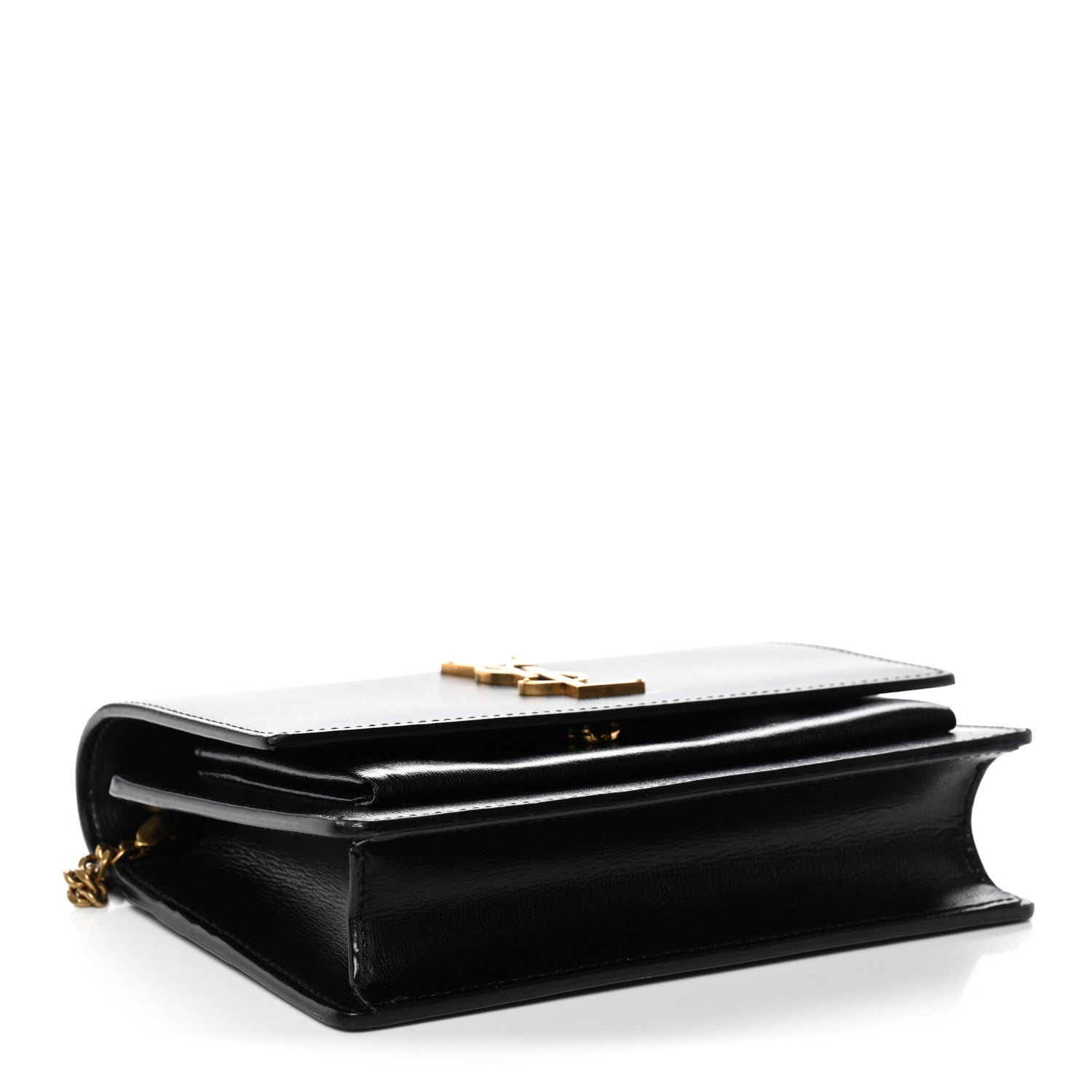 Saint Laurent Calfskin Monogram Sunset Chain Wallet Black 4 of 10