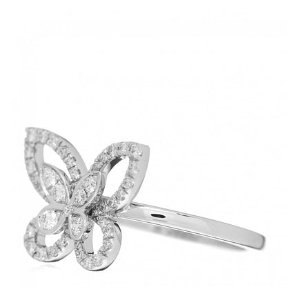 Graff 18K White Gold Diamond Butterfly Silhouette Ring 52 6 3 of 6