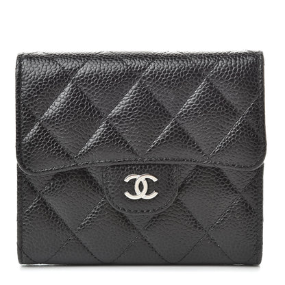 Chanel Caviar Quilted Compact Flap Wallet Black 1 of 9