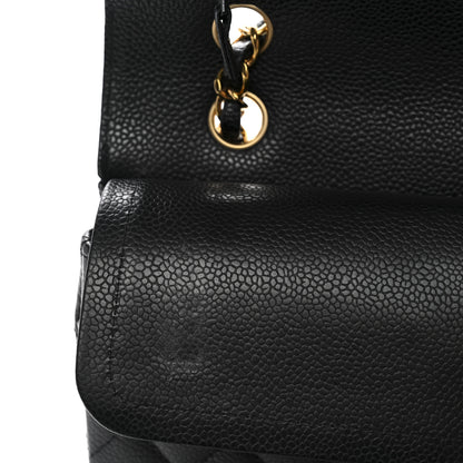 Chanel Caviar Quilted Medium Double Flap Black 10 of 12