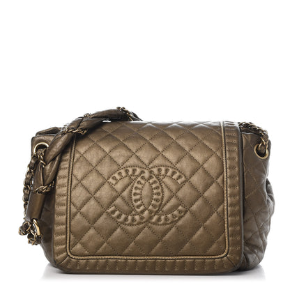 Chanel Metallic Calfskin Quilted Istanbul Accordion Flap Gold 1 of 10