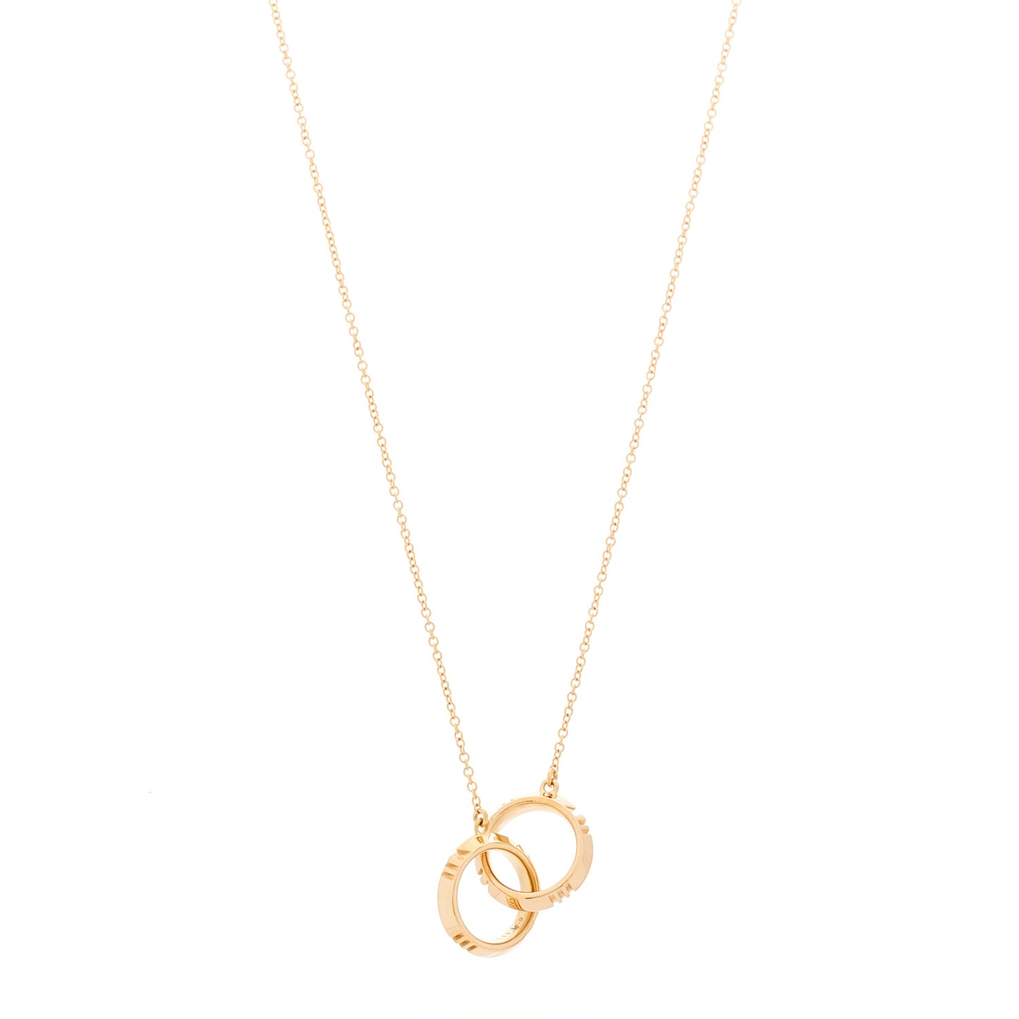 18K Rose Gold Interlocking Atlas Open Pendant Necklace
