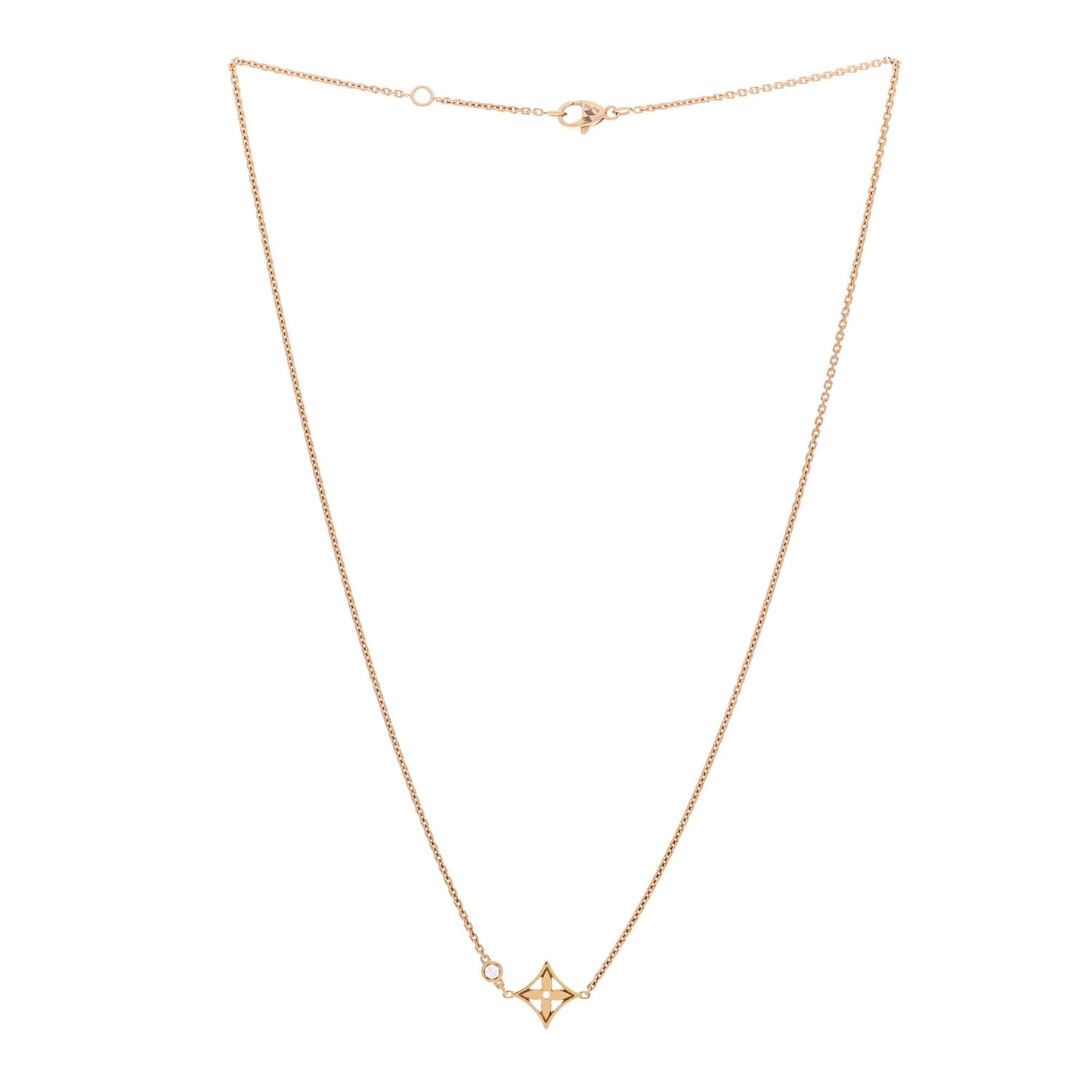 18K Yellow Gold Diamond Idylle Blossom Pendant Necklace