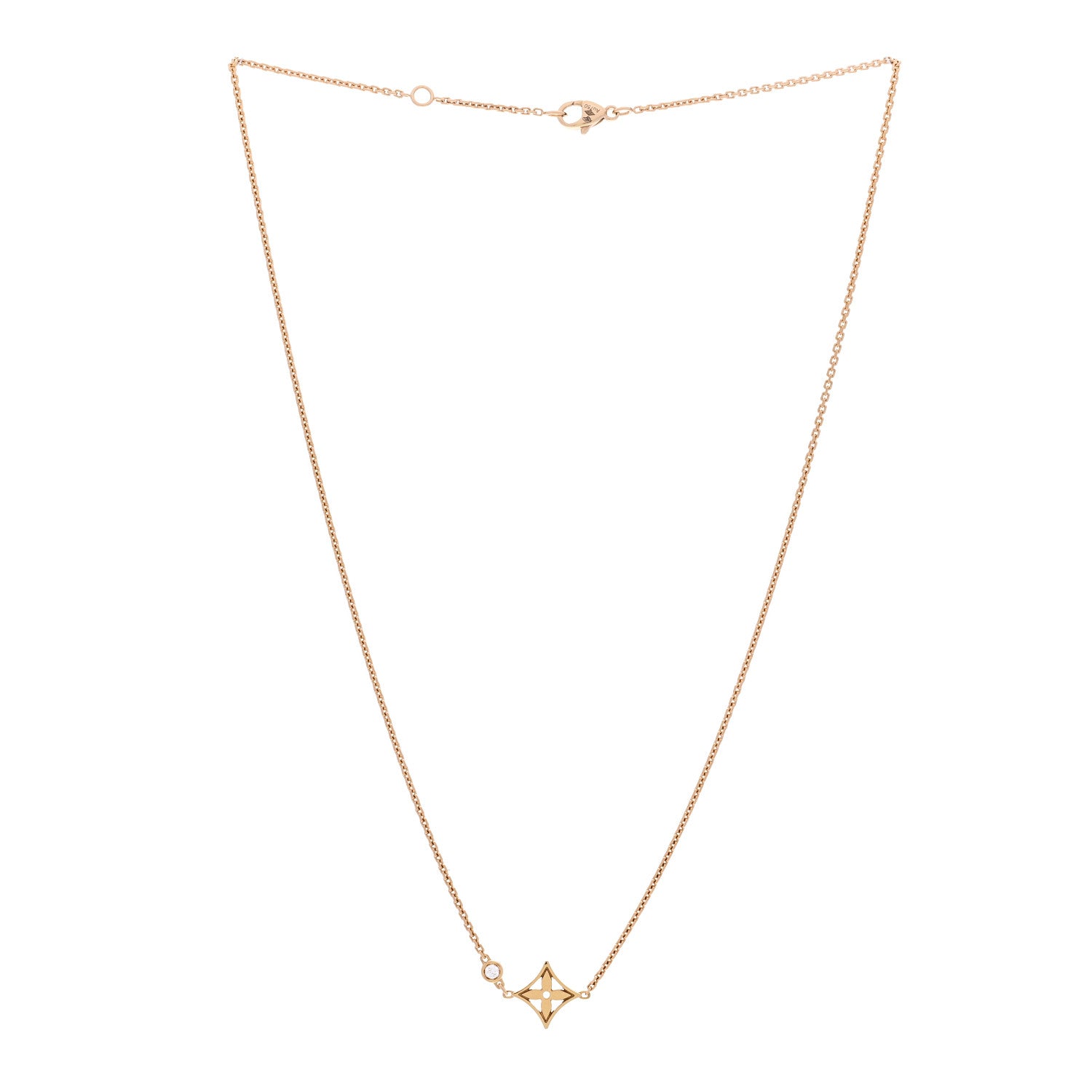 Louis Vuitton 18K Yellow Gold Diamond Idylle Blossom Pendant Necklace 3 of 6