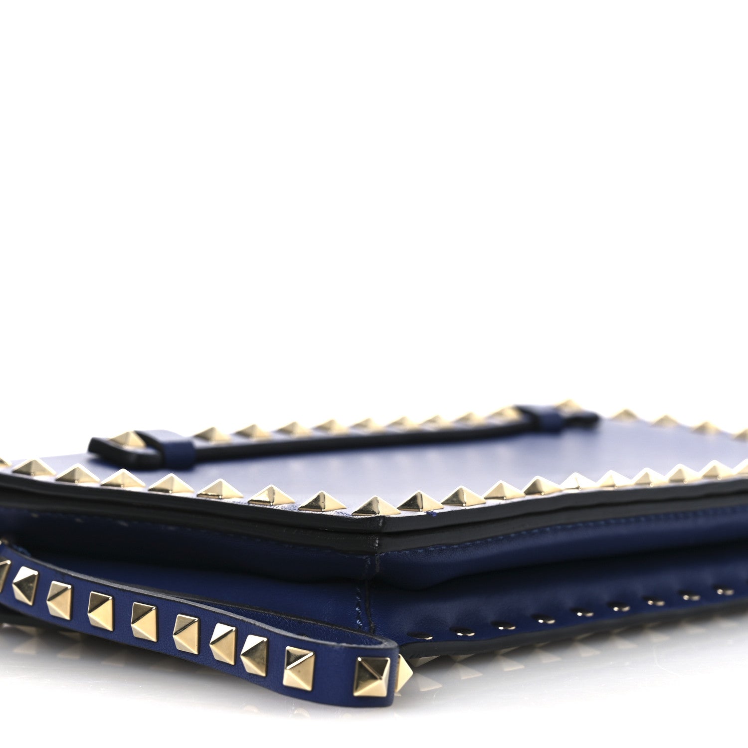 Valentino Garavani Nappa Rockstud Wristlet Clutch Blue 8 of 12