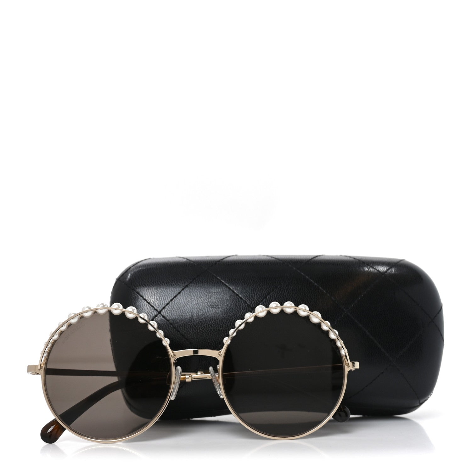 Chanel Pearl Round Sunglasses 4234-H Tortoise 7 of 7