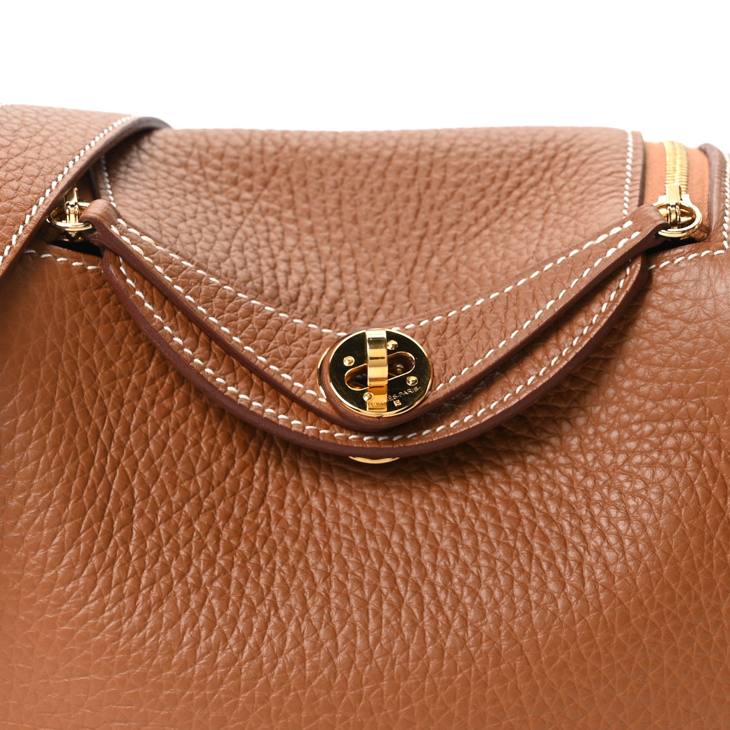 Hermes Taurillon Clemence Mini Lindy 20 Gold 7 of 9