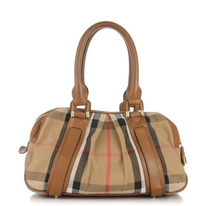 Burberry House Check Knight Satchel Brown 1 of 10