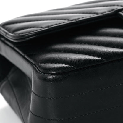 Chanel Lambskin Chevron Quilted Mini Rectangular Flap Black 9 of 12