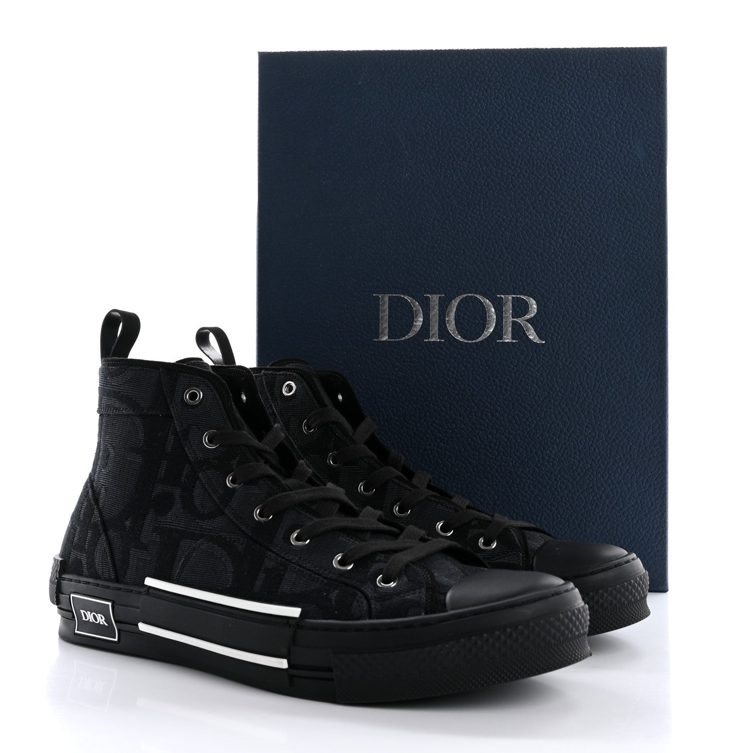 Christian Dior Maxi Oblique Mens B23 High Top Sneakers 45 Black 10 of 10