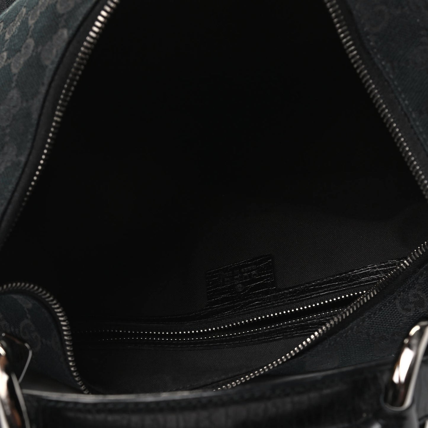 Monogram Medium Horsebit Chain Hobo Black