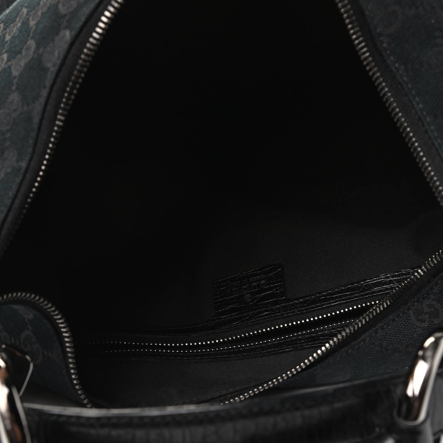Gucci Monogram Medium Horsebit Chain Hobo Black 4 of 4