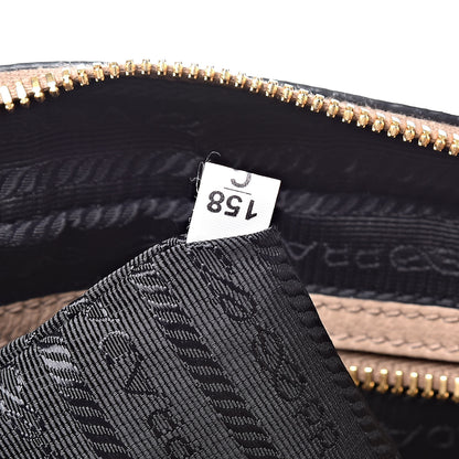 Prada Glace Calfskin Embossed Logo Crossbody Cammeo 7 of 9