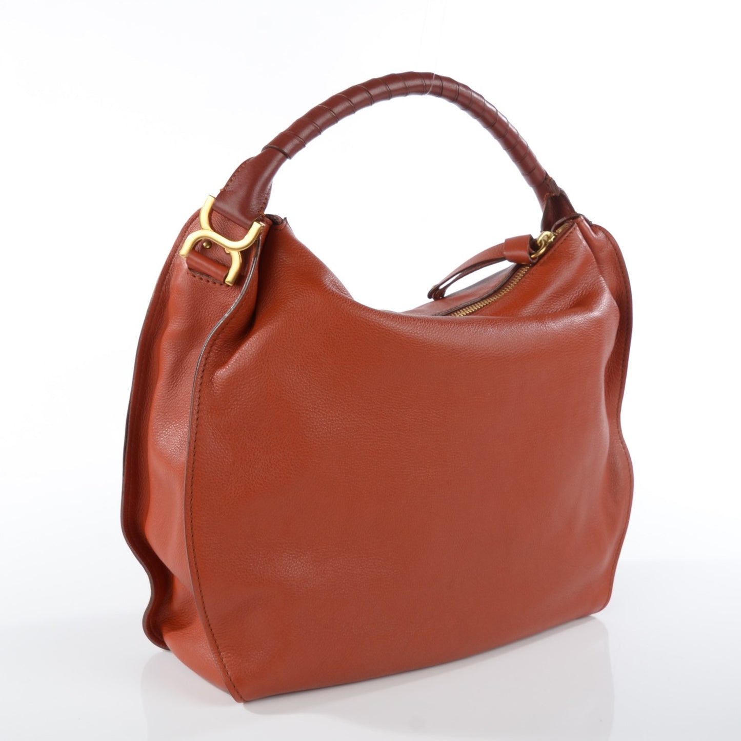 Calfskin Large Marcie Hobo Whiskey