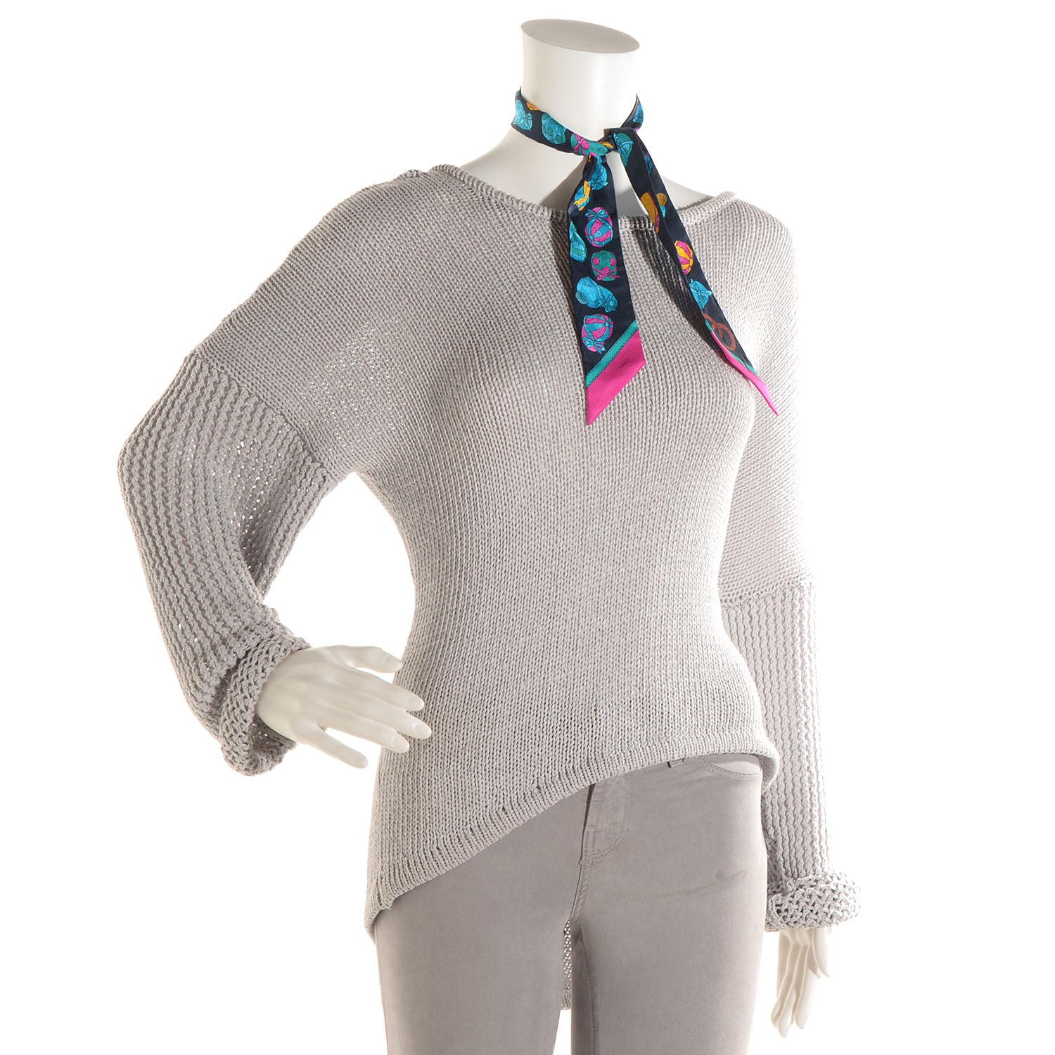 Hermes Silk Jockey Twilly Caban Rose Vif Canard 2 of 6