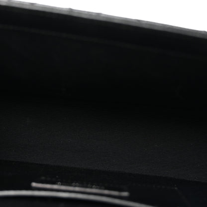 Saint Laurent Grain De Poudre Textured Mixed Matelasse Triquilt Medium Monogram Monochrome Satchel Black 5 of 9