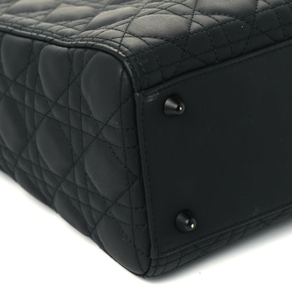 Christian Dior Ultra Matte Calfskin Cannage Large Lady Dior Black 9 of 10