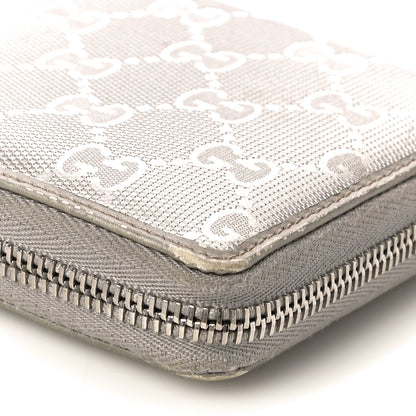 Gucci Imprime Monogram GG Pierce Zip Around Wallet Silver 11 of 12
