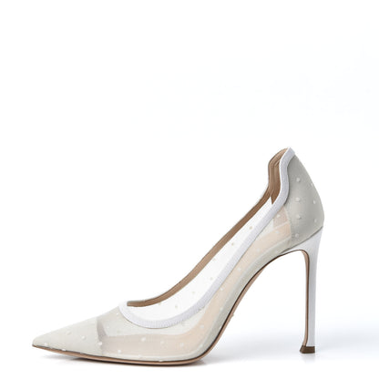 Christian Dior Mesh Plumetis Grosgrain D-Moi Pumps 39 White 1 of 9