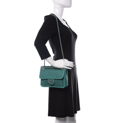 Chanel Perforated Calfskin Small Up In The Air Flap Green 2 of 10