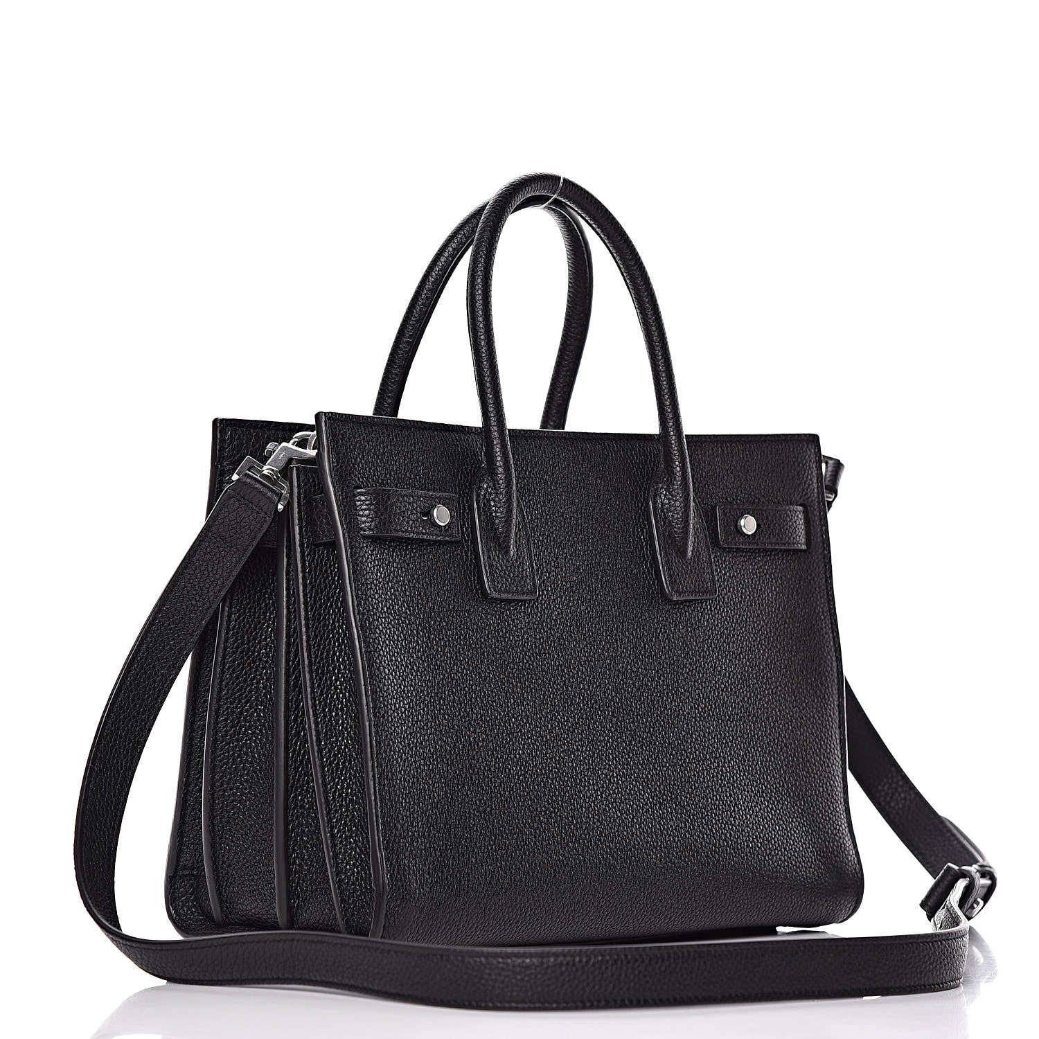 Saint Laurent Grained Calfskin Baby Sac De Jour Souple Black 3 of 11