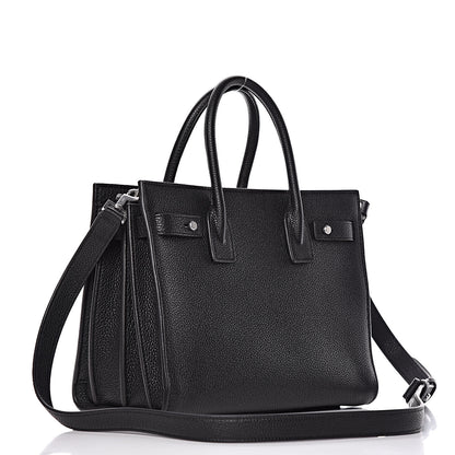 Saint Laurent Grained Calfskin Baby Sac De Jour Souple Black 3 of 11