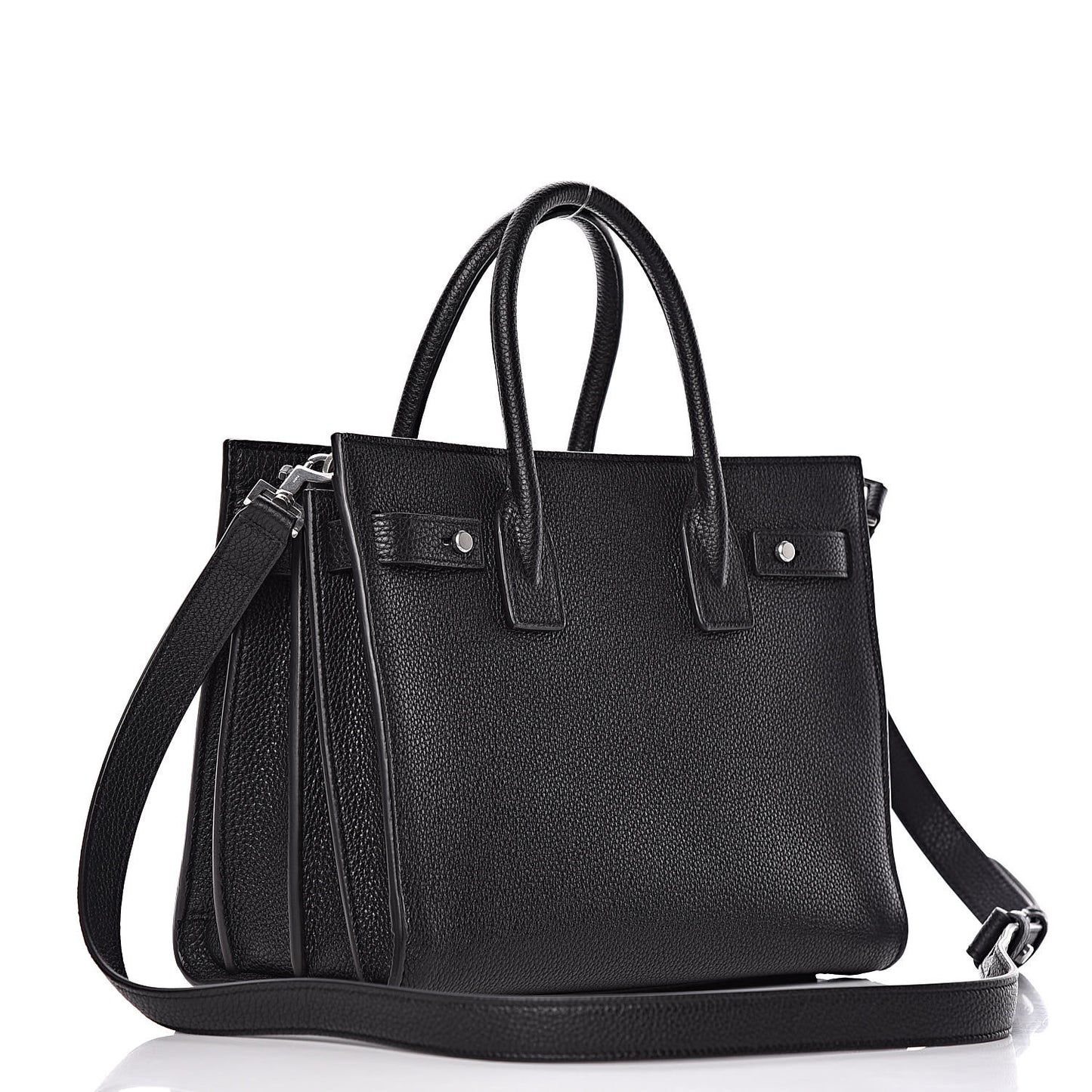Grained Calfskin Baby Sac De Jour Souple Black