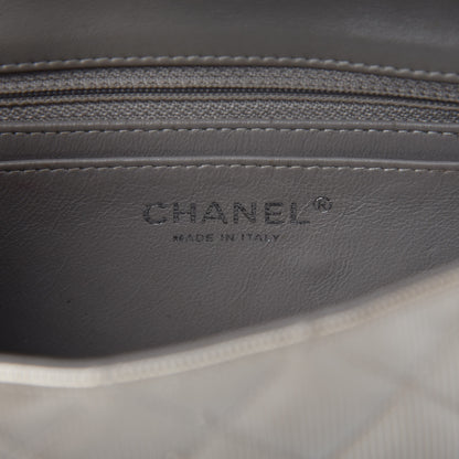 Chanel Striated Patent Quilted Mini Rectangular Flap Beige 8 of 10