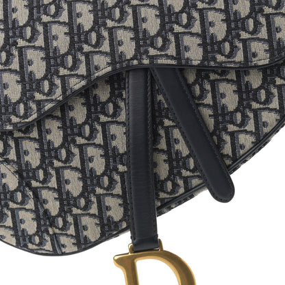 Christian Dior Oblique Saddle Bag Blue 8 of 10