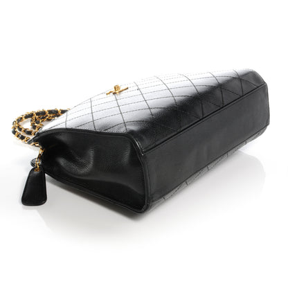 Chanel Caviar Diamond Stitched Shoulder Bag Black 4 of 9