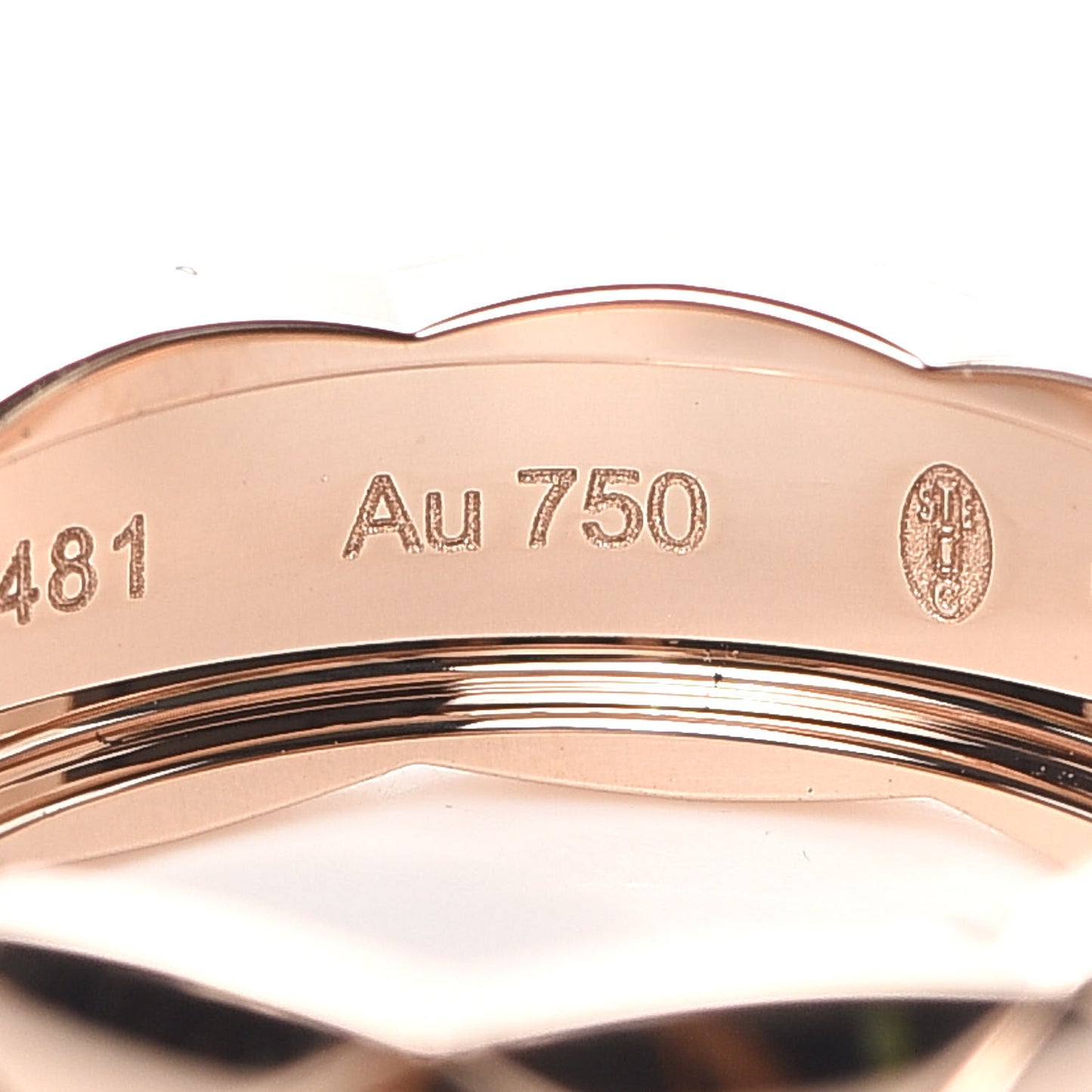 18K Beige Gold Small Coco Crush Ring 54 6.75