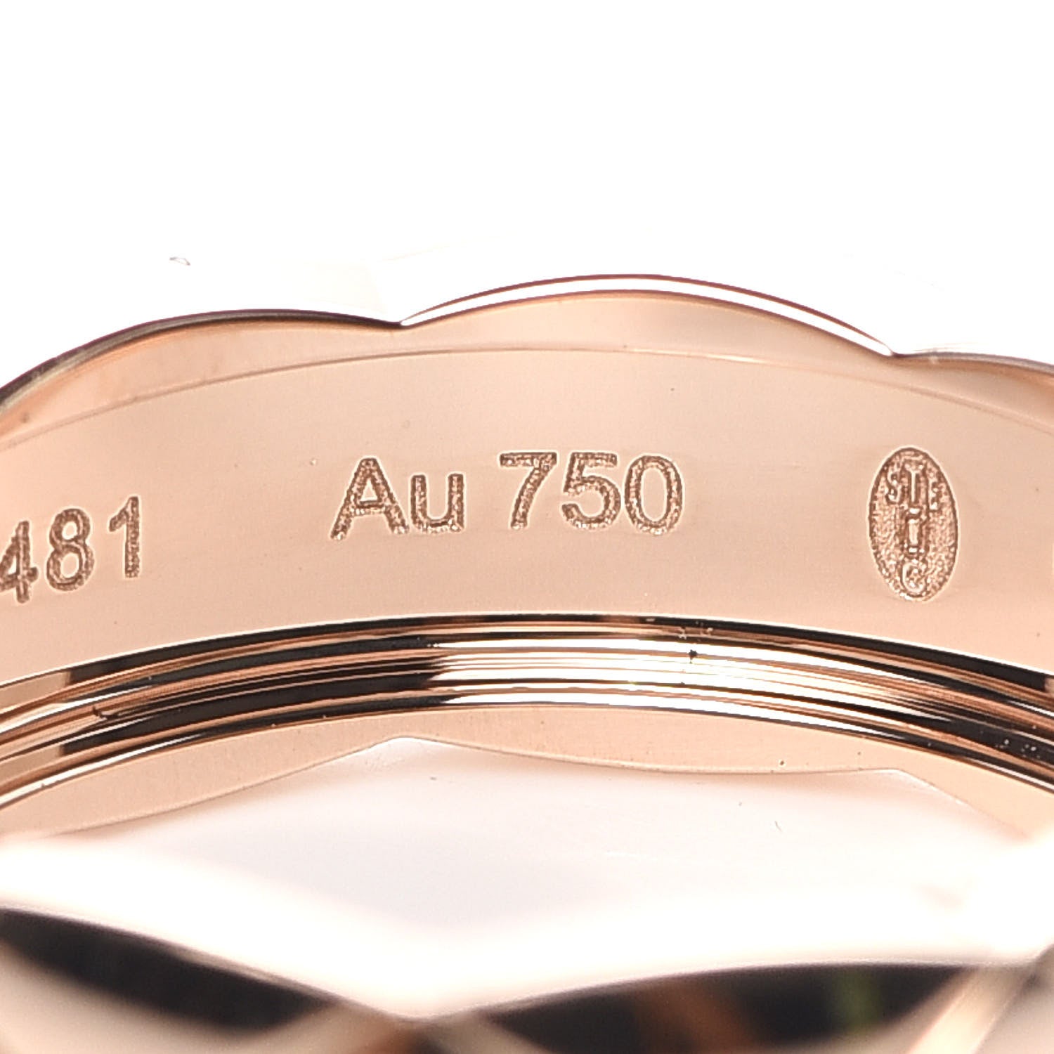 Chanel 18K Beige Gold Small Coco Crush Ring 54 6.75 6 of 7