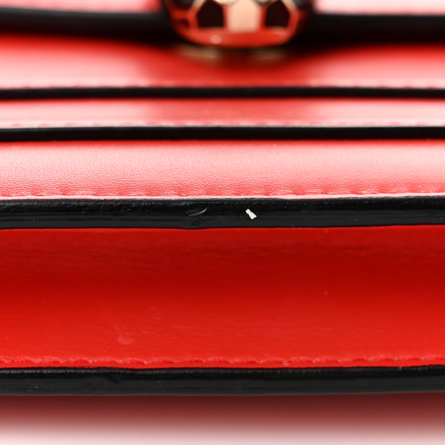 Calfskin Serpenti Forever Flap Clutch Ruby Red