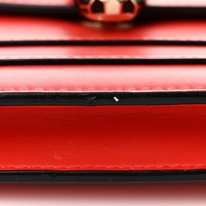 Bulgari Calfskin Serpenti Forever Flap Clutch Ruby Red 11 of 11