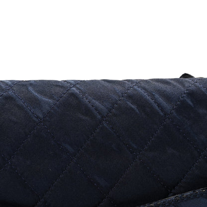 Chanel Satin Paillette Sequin Quilted Medium Single Flap Navy 12 of 15