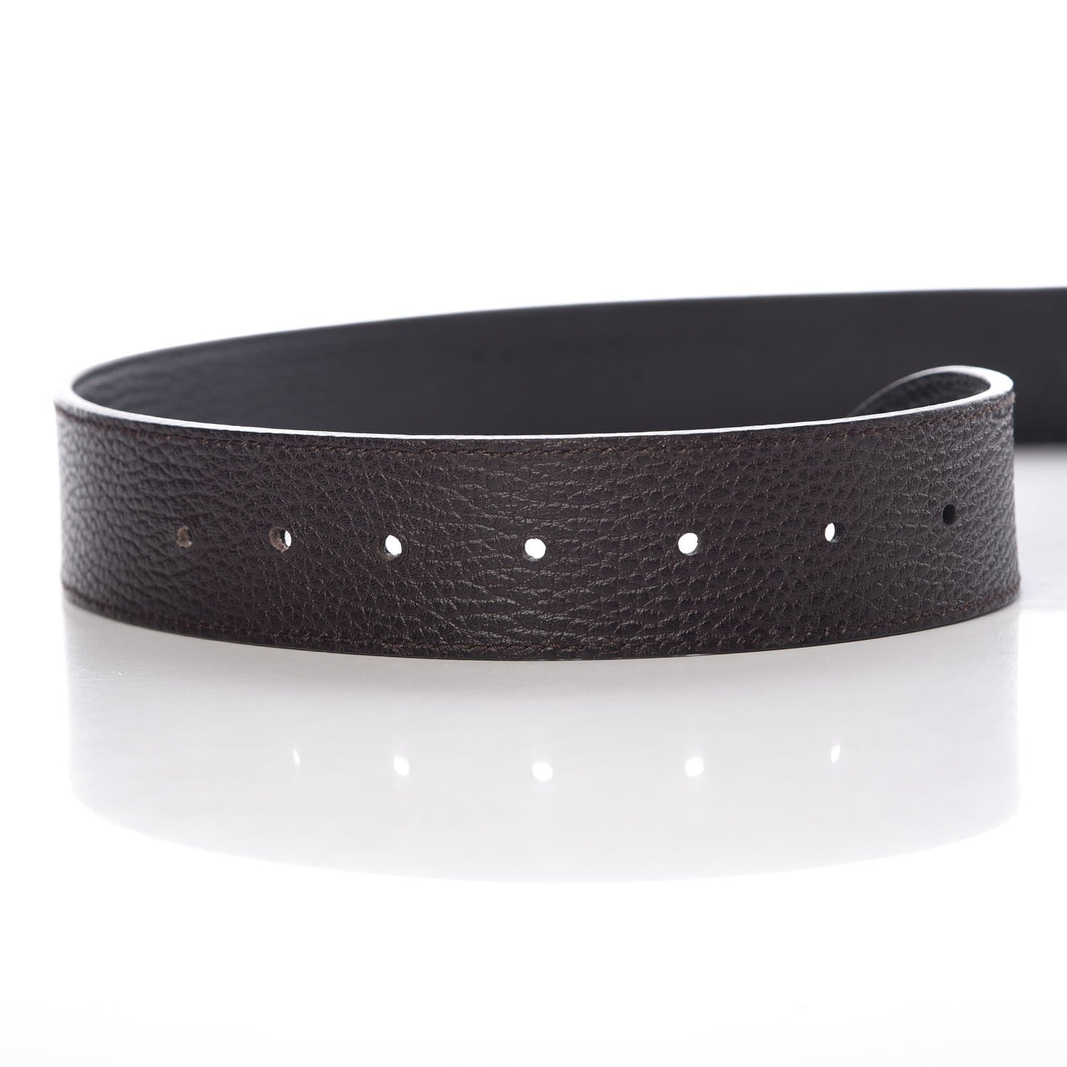 Gucci Calfskin Double G Reversible 37mm Belt 90 36 Black Cocoa 7 of 17