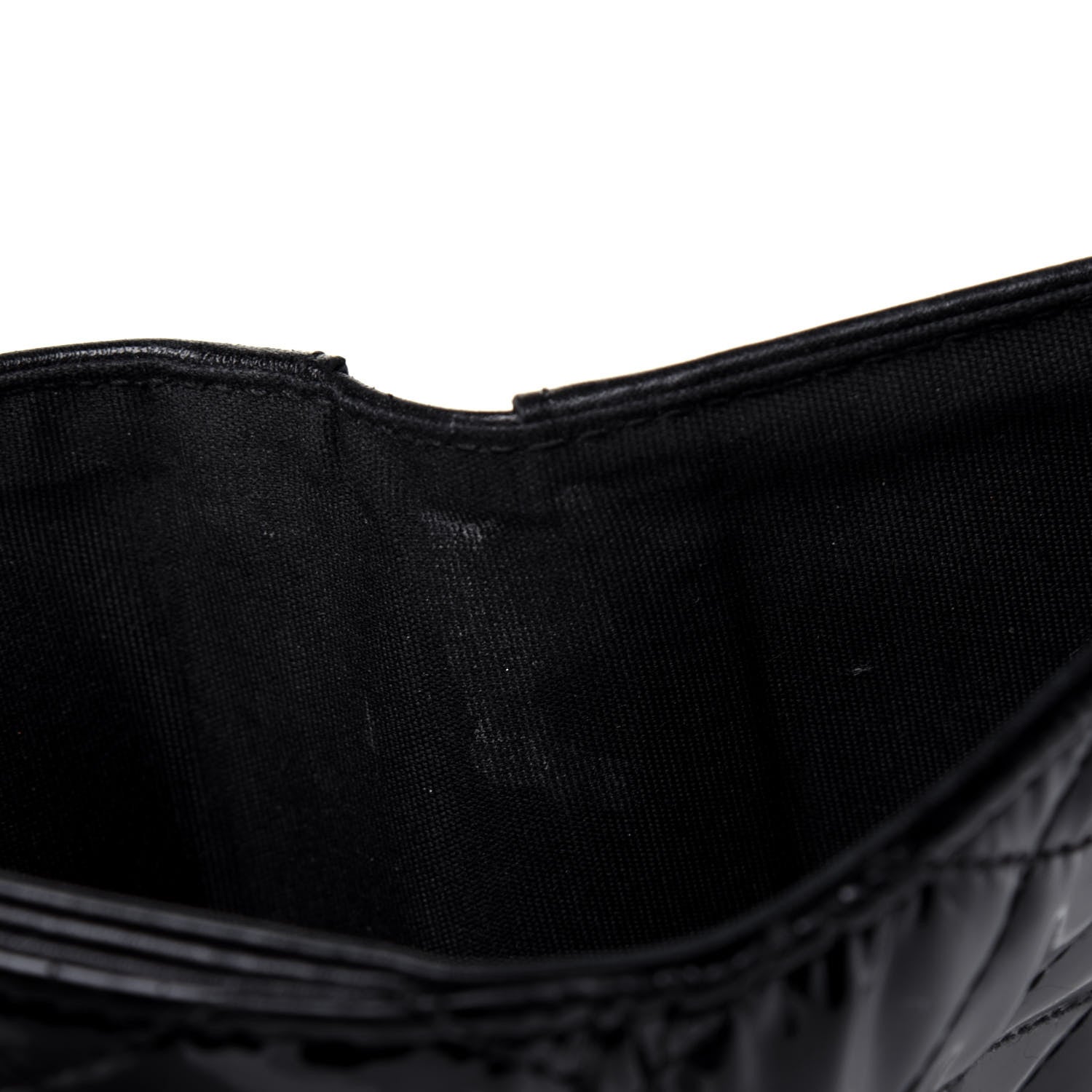 Chanel Patent Quilted Brilliant French Flap Wallet Black 9 of 17