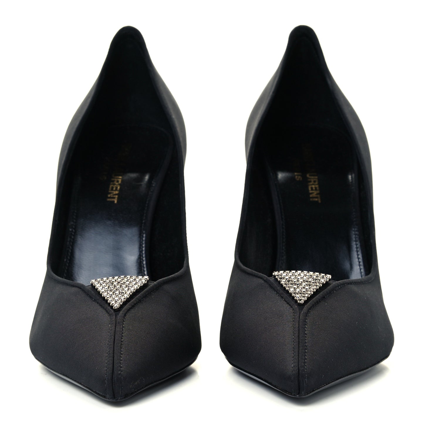 Crystal Embellished Faille Paris 95 Pumps 38 Black