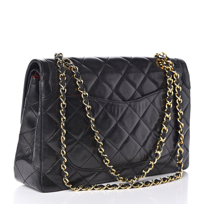Chanel Lambskin Quilted Medium Double Flap Bag Black 3 of 19