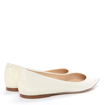 Jimmy Choo Patent Romy Flats 40.5 Off White 4 of 7