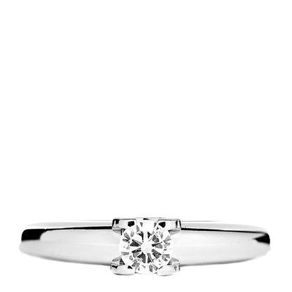 Cartier 18K White Gold Diamond .27ct Louis Ring 52 6 1 of 8