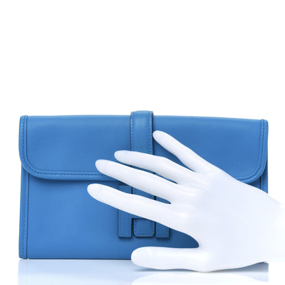 Hermes Swift Jige Duo Clutch Bleu Zanzibar 3 of 14