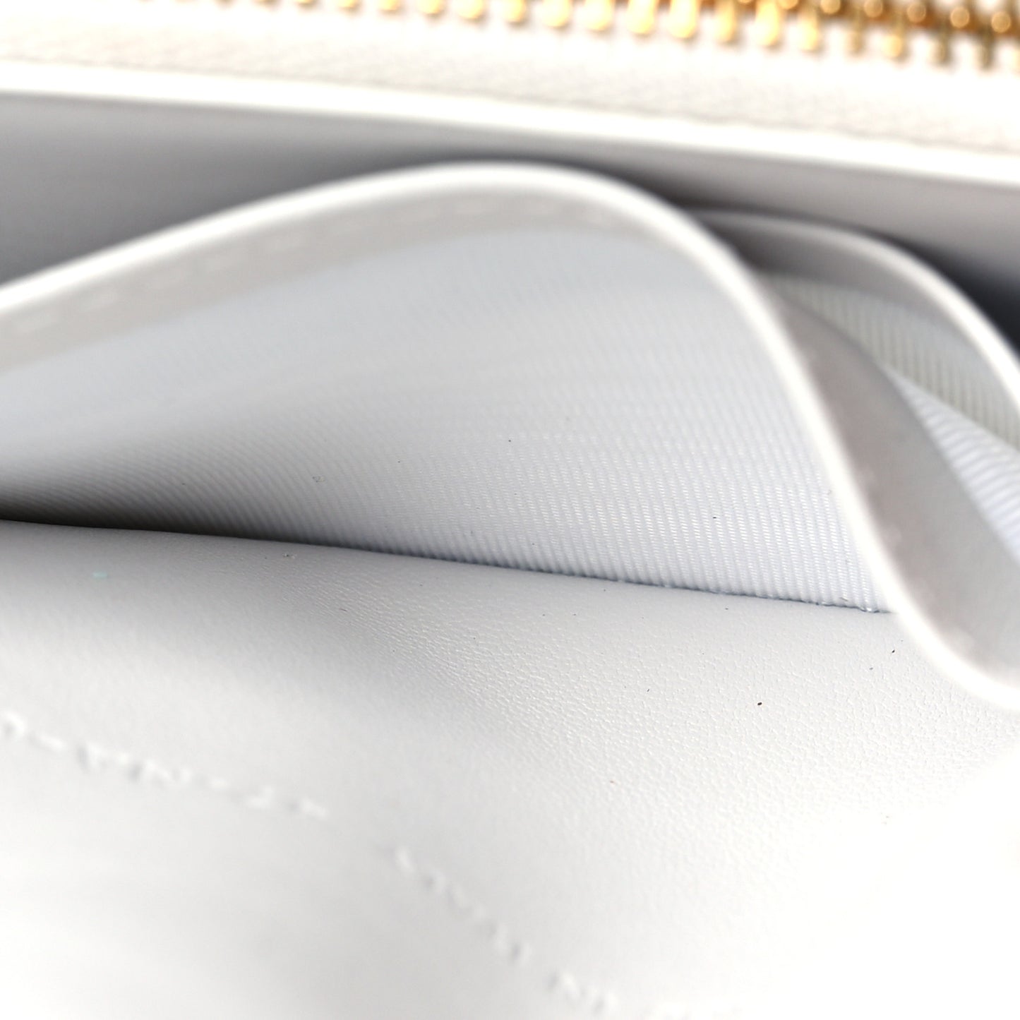 Calfskin Butterfly Printed Caro XS Wallet White Multicolor