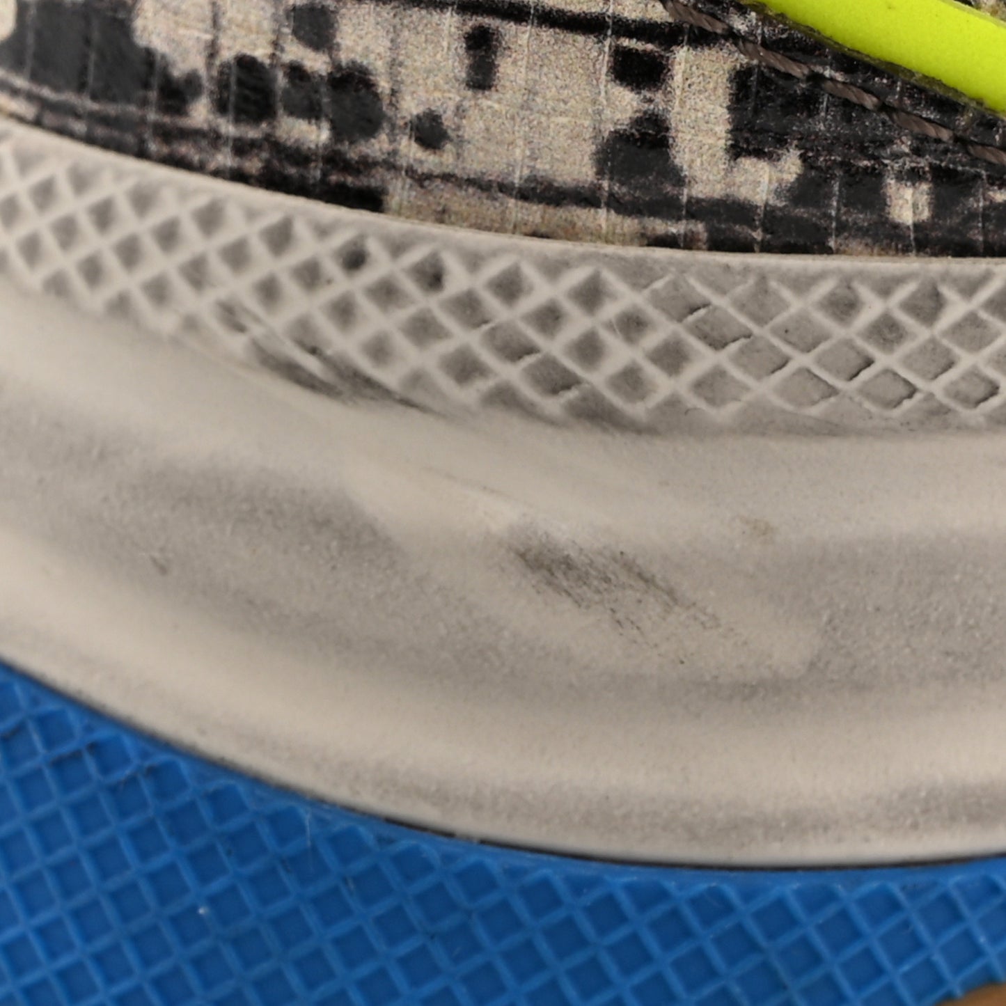 Suede Calfskin Tejus Printed Mens Ultrapace Sneakers 7.5 Natural Ardesia Neon Yellow