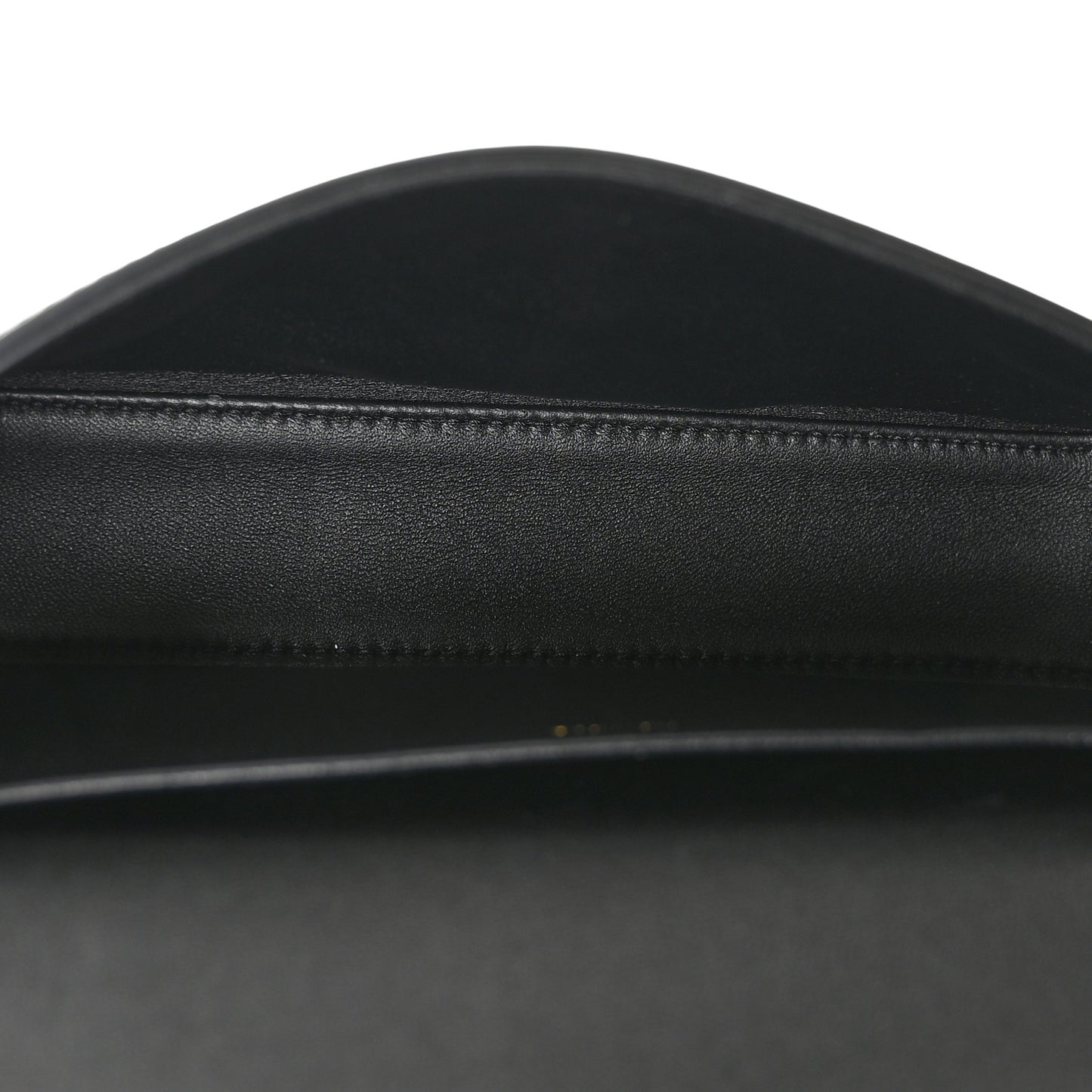 Shiny Calfskin Triomphe Shoulder Bag Black
